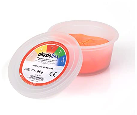 Sport-Tec Physioflex Therapie-Knetmasse mittel, rot, 85 g – Therapie-Knete für Ergotherapie, Handtraining, Feinmotorik & Rehabilitation – hypoallergen, latexfrei & rückstandsfrei