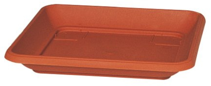 Manna Quadro Similcotto 105231 Dessous de Verre Polypropylène en terre cuite - marron, 30 x 30 cm