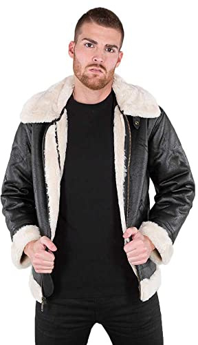 Alpha Industries B3 FL Lederjacke für Herren Black