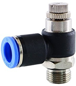 Pneumatik Drosselrückschlagventile mit zylindrischem Gewinde, Außengewinde (G 3/8 - 8 mm)