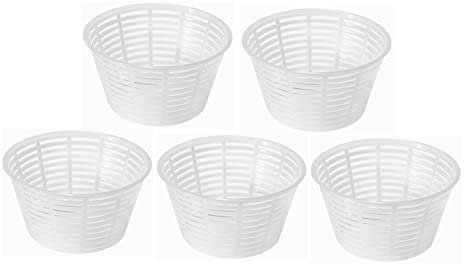 Set De 5 Moldes Queseros 12 x 6,3 cm - 0,5kg – Cestillos Para Ricotta, Rabiola, Capri, Mascarpone