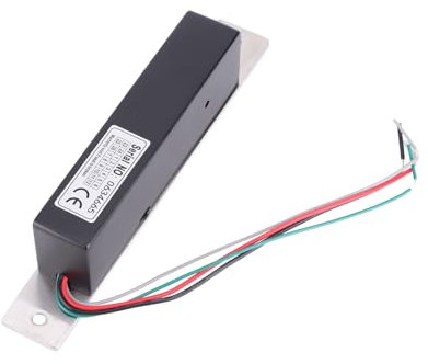 DC12V 1500kg Magnetic Induction Electric Lock 12.5mm/0.5 Hold Force Deadbolt Lock Stainless Steel Cylinder Electric Mortice Lock for Wood Door