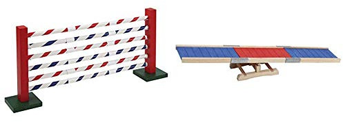 Kerbl 82859 Agility Steilsprung für Nager, 70 x 5 x 35 cm & 82860 Agility Wippe, 60 x 18 x 12 cm