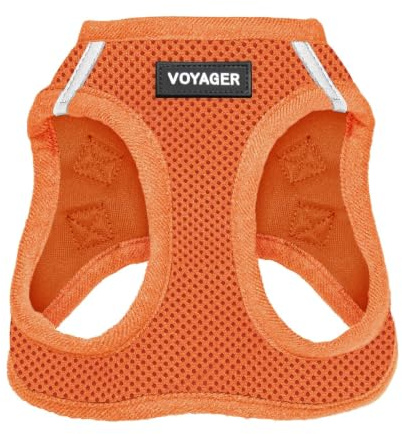 Voyager Step-In Air Hundegeschirr by Best Pet Supplies - All Weather Mesh Step in Vest Harness für kleine und mittlere Hunde, Orange, size XS - Brust 33-37 cm