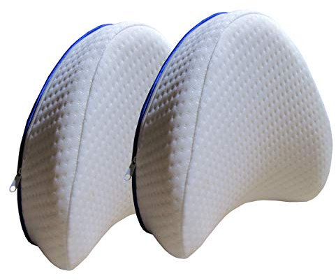 Coppia cuscino PILLOW riposa gambe e schiena , memory foam support ortopedico per le ginocchia per alleviare il dolore della sciatica , sfoderabile