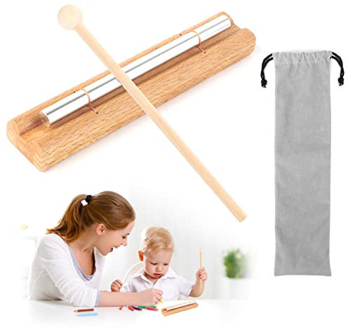 Perkussions-Windspiel Solo Meditation,Chime Klangstab,Perkussion,Trio,Perkussionsinstrument, Schlagstab,Holz,Energy Glockenspiel für Gebet, Yoga, Heilung,Klassenzimmer mit Aufbewahrungstasche