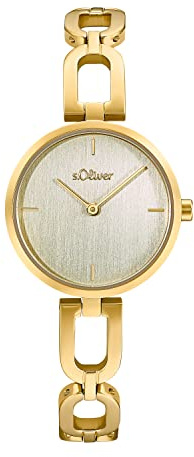 s.Oliver Armbanduhr Damen Quarzuhr Analog, mit Edelstahl Armband, 3 bar Wasserdicht, Kommt in Uhren Geschenk Box