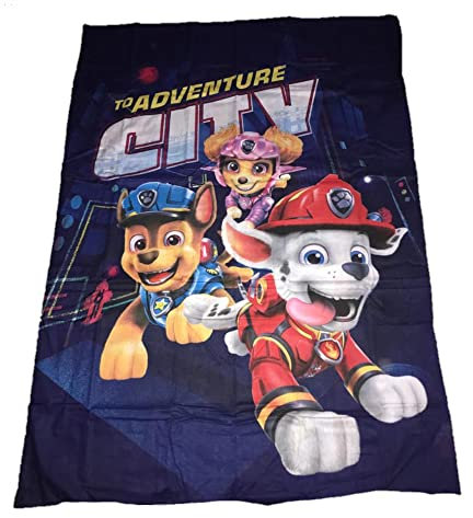 APTEX PAW Patrol Baby Bettwäsche 100x135 + 40x60 cm Ryder City blau, Bunt