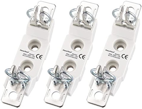 Heschen Keramik Einpoliger Sicherungshalter NH00 160A 690V 12W für NH Sicherungshalter, 3 Stück
