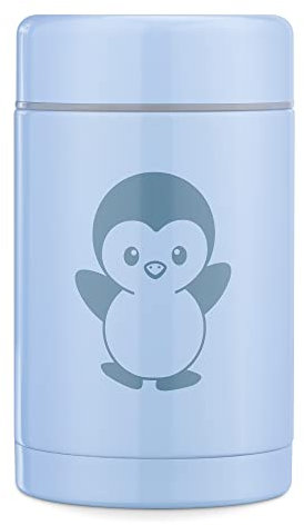 Navaris 500ml Thermobehälter für Babybrei - Edelstahl Thermobecher für Essen Snacks - Thermo Behälter Isolierbehälter auslaufsicher - blau