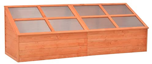 Homgoday Serra in Legno 180x57x62 cm, Serra da Giardino, Serra Orto, Serra da Balcone, Serra per Orto, Serra per Piante