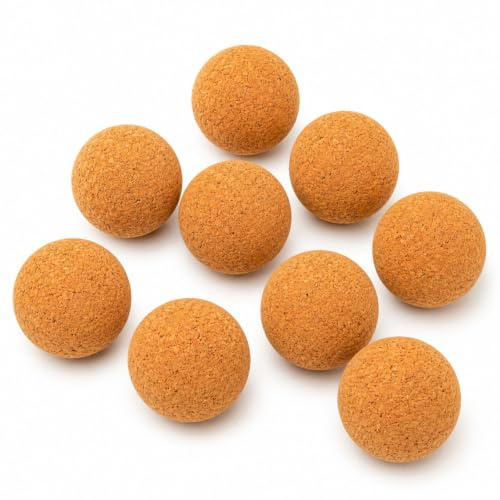 9 x Wein Korkkugel 6 cm – Weinkorken Kugelstopfen aus Presskork