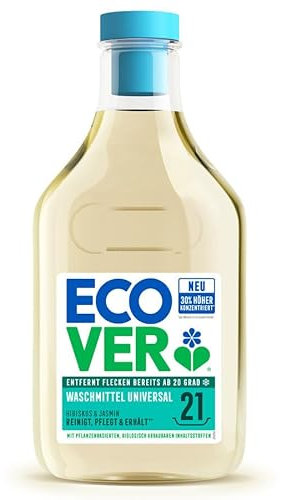 ECOVER: Universal - Flüssigwaschmittel Hibiskus & Jasmin 21WL 750ml (12)