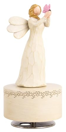 YT3 Studio Angel Music Box, Sculpted Hand-Painted Musical Figure Gifts Butterfly Music Box Guardian Angel Figurine for Daughter Women Birthday Anniversary, Play You are My Sunshine