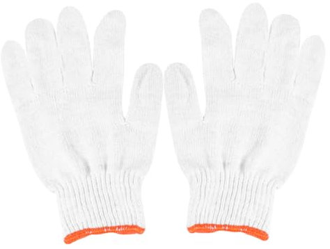 Veemoon 24 Paare Angeschlagen Handschuh Aus Baumwollgarn Rutschfeste Handschuhe Arbeitsschutzhandschuhe Nylonhandschuhe String-handschuhe Baumwollfaden Weiß