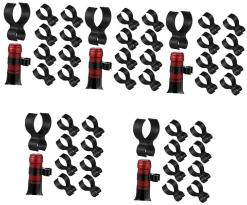 Warmhm Şampanya Mandalı 45 STK Weinflaschenklemme Geburtstag Halter Sicherheitsclip Sichere Clips Weinflaschen Aus Kunststoff Pyrotechnischer Clip Partyclips Gewidmet Plastik Reisen Bier