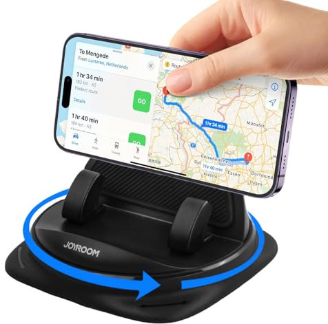 Azonelife Support de Téléphone Voiture Rotation à 360 degrés, Tableau de Bord Socles téléphone Portable Automobile Antidérapant Silicone Car Phone Mount pour Smartphones de 4 à 7 inch