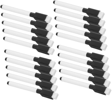 HAPINARY 20stücke Teiliges Whiteboard Marker Wasserbasierte Abwischbare Marker Mit Schwarzer Tinte Vielseitig Einsetzbar Leicht Und Praktisch Für Büro Und Schule Feine Spitze Für Präzises s