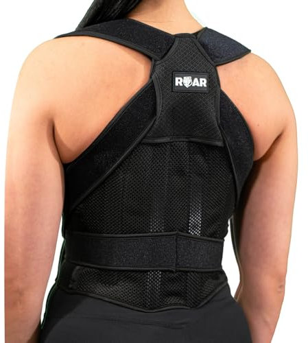 Roar® Corrector de postura de espalda, rectificador, ayuda a mantener la espalda recta, mejora la postura de cuello y hombros (M)
