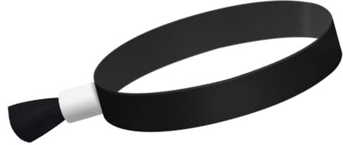 Qusedwey 100 Stück Stoff-Event-Armbänder, Aktivitätsarmband für Veranstaltungen, für Leichtes Konzert-Armband (Schwarz)