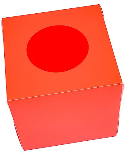 HAPINARY Scatola della Lotteria Rossa in Plastica Apertura Tonda, Contenitore Multifunzionale per Biglietti Lotteria e Donazioni, per Feste e Giochi