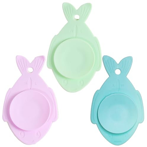 HAMKU 3 Pièces Assiette Ventouse Pour Bébé Bol, Assiettes À Succion Pour Bébés Et Jeunes Enfants, Assiettes À Séparation En Silicone Sans Bpa,Ventouse Double Face Vaisselle Bebe(B)