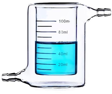 Glassware Labware Glass Jacketed Beaker Reactor Double Layer Beaker 100/200/250/500/1000/ml(100ml)