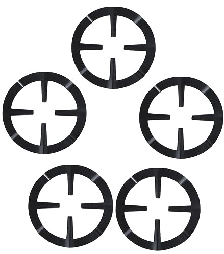 DIYEAH 5pièces Support pour Réchaud à Gaz Cafetière Italienne de Brûleur Support pour Réchaud Accessoires de Cuisine Lot Fonte Noire pour Cuisinière