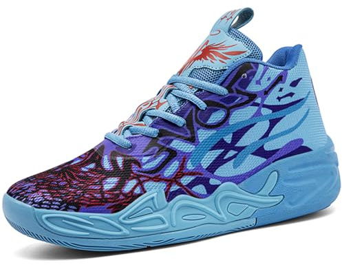 WOWEI Basketskor för män höga fritidsskor sportskor stötdämpning halkfria basketskor män lätta sneakers löparskor promenadskor sneakers
