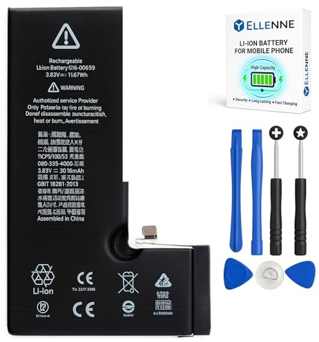 ELLENNE - Batterie pour Apple iPhone 11 PRO de 3046 mAh avec kit tournevis inclus