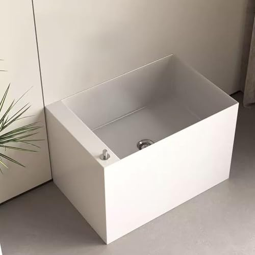 GUAWJRZDP Fregadero de Acero Inoxidable, Fregadero de Piso, Fregadero de Servicio de Fregona Independiente, Fregadero Comercial para Uso General, para Baño de Lavandería(Beige,23.6x15.7x17.7in)