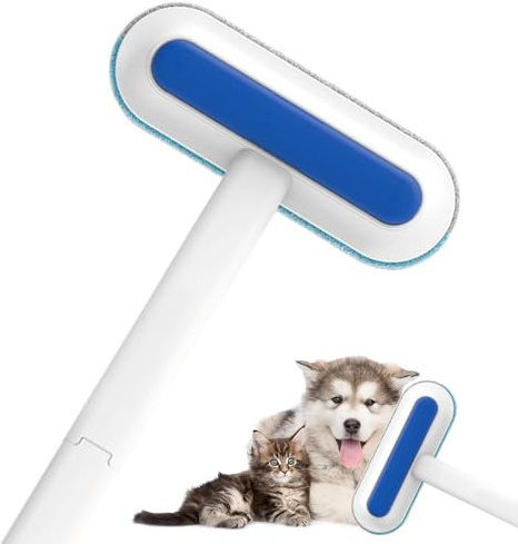 Dog Hair Remover for Couch, Reusable Long Handle Dog Hair Remover Brush, Reusable Lint Cleaner for Rug Tiles Clothes Bed Sheets Home Living Room Bedroom Laundry Window Furniture