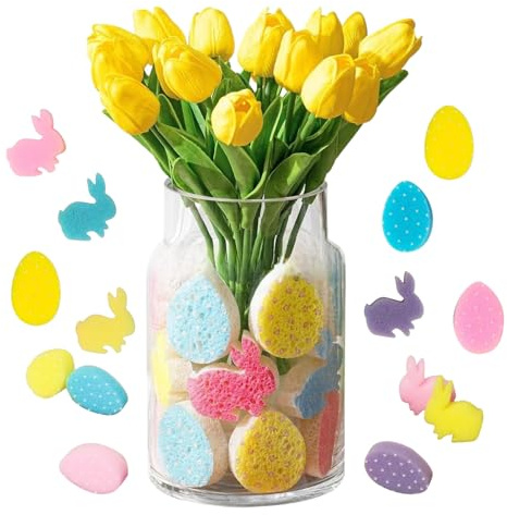 Decoraciones Relleno Jarrones De Pascua,Plantas Artificiales Realistas | Relleno para Jarrones de Primavera con Huevos de Conejo de Pascua,para Bandejas Escalonadas Comedor Mesilla Salon Dormitorio Fi