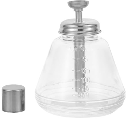 FUOYLOO Flacone Ricaricabile per Nail Art in Vetro e Alluminio, Dispenser Pressato per Solvente Smalto Bocca Larga per Facile Riempimento, Contenitore Compatto per Liquidi Pulizia Unghie