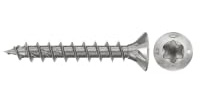 fischer 200 x PowerFast II CTF 3.5x30 A2 200 Chipboard Screws Countersunk Inner Star TX Socket Fully Threaded A2 Stainless Steel for Flush Mounting in Wood