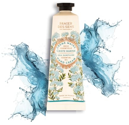 Panier des Sens – Sea Samphire Mini Hand Cream - Hand Cream for very Dry Hands and Skin - Vegan Hand Creams for Women and Men - Shea Butter & Olive Oil - Made in France 96% Natural Ingredients - 30ml