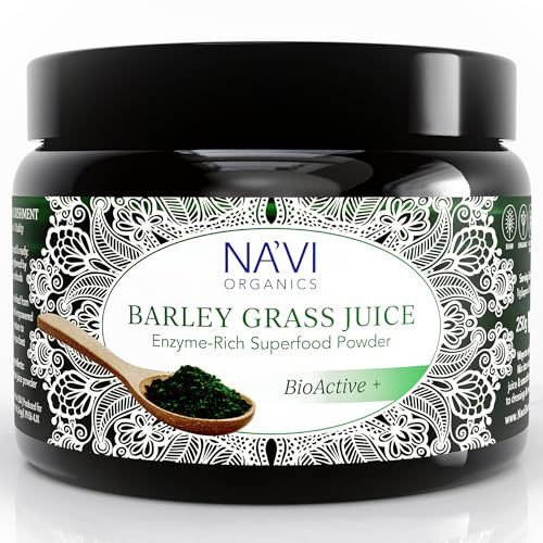 Organic Raw Barley Grass Juice Powder - Premium Grade & Organic Certified (250 Grams)