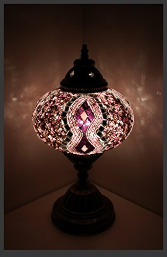 Mosaiklampe Mosaik - Tischlampe M Stehlampe orientalische lampe LILA Samarkand-Lights