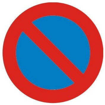 FERRETELIX® Señal metálica vial R-308 Prohibido aparcar 50 cm prohibido estacionar
