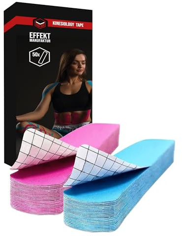 Effekt (25 cm x 5cm) Kinesiotapes Vorgeschnitten in vielen Hautfarben I PreCut Tape Wasserfest & Elastisch I Extra Starkes kinesiologie-tape