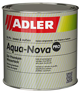 ADLER Aqua-Nova PRO M - robuster Malerlack für innen und außen - 2,5 Liter RAL8011 Nussbraun - kratzfest, witterungsbeständig - matt