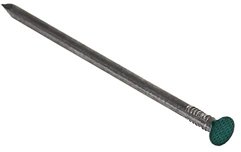 Flandria Lot de 100 Clous Fixation Gazon Synthétique, tête Plate teintée Verte, diamètre 5,5 x Longueur 140 mm, Acier/Vert