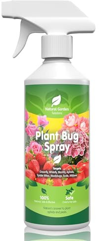 Organic Plant Bug Spray Big Value 1L Fruit Vegetables Flowers Bee Friendly Greenfly Blackfly Aphids Whitefly Spider Mites Mealybugs Scale Mildew Gardening