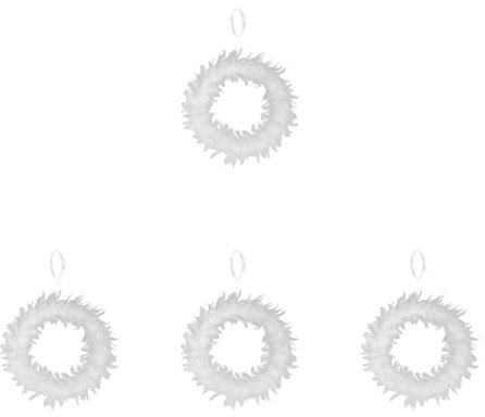 Uonlytech 4stücke Glowing Wreath Mit Lichtern Weiße Weihnachtskranz-Dekoration Für Tür Und Festlichkeiten Und Kinderfreundlich Für Weihnachtsfeiern Und Fotomotive
