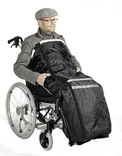 HeRo24 Housse de protection contre les intempéries pour fauteuil roulant (anthracite/noir)