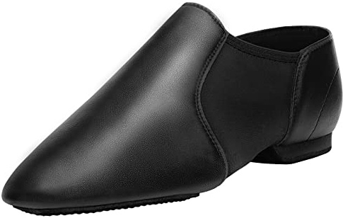 Split Sole Child Jazz Shoes Dance for Girls Boys, Black 10.5 Little Kid