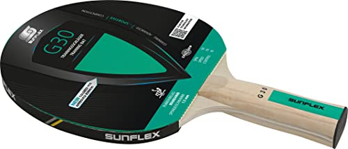 Sunflex® Color COMP G30 Tischtennisschläger | Tischtennis Racket Bat TT Hobby Trainingsschläger | anatomischer Griff | ITTF zertifizierter grüner Belag | für fortgeschrittene Spieler