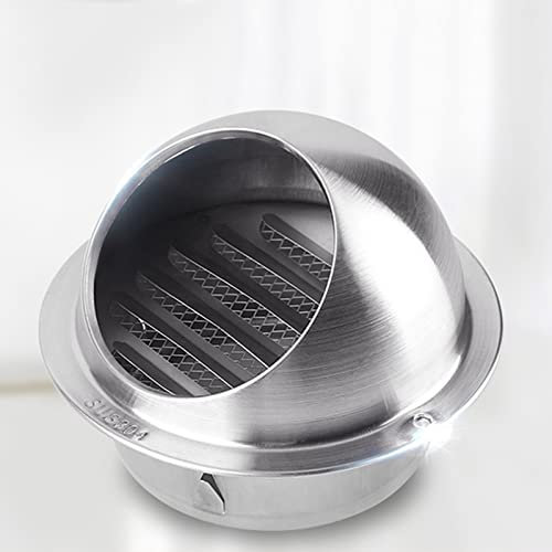 WORDFUN Griglia di Ventilazione A Sfera, Griglia di Aerazione in Acciaio Inox, Copertura di Ventilazione con Rete Anto Insetti, Presa di Ventilazione A Parete, Taglie Disponibili