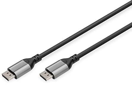 DIGITUS 8K/60Hz Cavo Displayport - da DP a DP - Displayport 1.4 - 4k/144Hz - 1 m - custodia in alluminio - nero
