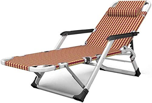 TONZN Faltbarer Liegestuhl, Sonnenstuhl Faltbarer Strandstuhl Gartenliegestuhl Büro Esszimmer Bett Balkon Liegestuhl Strand Camping Sonnenliege Sofa Tragbarer Stuhl, Belastung 200 kg, Sonnenliege (D)